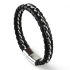 China OEM Manufacturer fashion handmade genuine leather or pu leather bracelet for men Hersteller