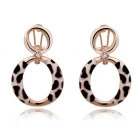 China Personalized fashion earrings simple exaggerated earrings leopard double circle retro version of the new jewelry earrings online manufacturer