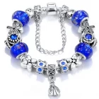 China Silver Plated Brass Heart Bead Pearl Charm Bracelet for Women Original DIY Beads China Jewelry Factory Hersteller