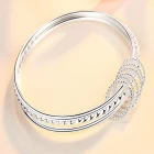 China Special Sterling Silver Bracelet Bangle for Woman Christmas Gift Silver Bracelet manufacturer