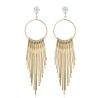 China The latest fashion charm elegant latest earrings design European and American modern wind pendant tassel earrings ladies manufacturer