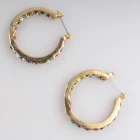 China Wholesale 14k Earring Plated Gold Copper Earring Best Selling Woman Hoops Earrings manufacturer