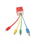 China Bespoke branded logo 3D design pvc multi usb type c charger cables manufacturer