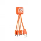 China Customized Lion Made Multiple 4 in 1 USB Charger Cable For Corporate Gift manufacturer