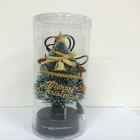 porcelana árbol de mesa de Navidad USB fibra óptico de 10 pulgadas fabricante