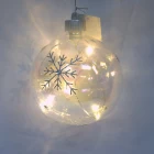 الصين 3.25" New Type Glass Xmas Ball With Led Lights الصانع