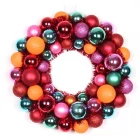 China Bulk 60cm plastic Decoration light up christmas wreath manufacturer