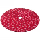 Chiny Christmas decoration supplier 48 inch red DIY felt christmas tree skirt burlap producent