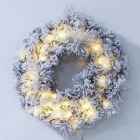 China Christmas led battery operated light up outdoor christmas wreath manufacturer