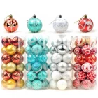 China Decoratieve gedrukte kunststof Kerst ornamenten bal fabrikant