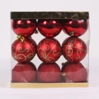 China Fashionable Painted Shatterproof Christmas Plastic Ball manufacturer