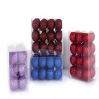 China Glitter Christmas Tree Ornament Ball Sets manufacturer