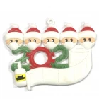 Chiny Glitter quarantine ornament 2020 for Christmas tree hanging ornaments DIY family decoration In stock producent