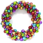 China High quality Plastic Christmas ball Wreath for holiday decoration fabricante