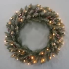 China New design promotional PVC artificial christmas wreath/garland manufacturer