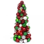 porcelana Plated colorful Plastic Ball Christmas tree wraped Tinsel fabricante