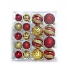 China Promotional hot selling plastic Christmas ball decoration set manufacturer