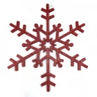Chiny Xmas decoration supplier plastic hanging ornaments 40 inch red christmas snowflake glitter producent