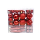 Chine indoor Christmas tree ornament plastic Christmas ball set fabricant