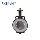 China 6 inch wafer style PTFE lined butterfly valve CFFM-P manufacturer