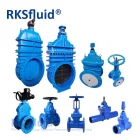China BS5163 F4 cast ductile iron gate valve rubber sealing EPDM NBR resilient seated double flanged gate valve 4 inch supplier price manufacturer