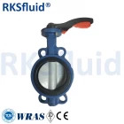 China Best supplier hand lever wafer type epdm seat dn100 butterfly valve manufacturer