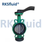 China Cast Iron Flange Type Lug Wafer Butterfly Valve Manual Rubber Seal Pneumatic Butterfly Valves manufacturer