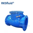 China Check valve suppliers resilient sealing EPDM NBR DI sewage swing check valve with counterweight manufacturer