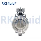 China China Chinese DN150 high performance double eccentric WCB CF8M CF8 butterfly valve manufacturer