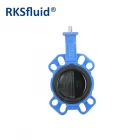 China China Chinese butterfly valve Nylon disc DN100 wafer lug frange hardware resilient butterfly valve manufacturer
