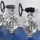 China Chinese industrial high performance butterfly valve API 609 dn350 stainless steel SS304 lug type triple offset eccentric butterfly valve pn16 manufacturer