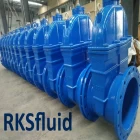 Chine Soupape à bride de porte assise résiliente en fonte ductile Pn16 Dn100 eau Din 3352 F4 fabricant