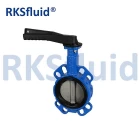 China Hand operated cast iron butterfly valve no pin without pin manufacturer