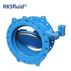 China RKSfluid double flange ductile iron tilting check valve with hydraulic damper manufacturer