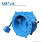 China RKSfluid flange connection tilting butterfly check valve DN1200 with counter weight manufacturer