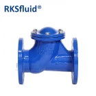 중국 RKSfluid 워터 밸브 연성 철 플랜지 타입 볼 체크 밸브 DN100 PN10 PN16 플랜지 엔드 비 리턴 밸브 제조업체