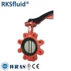 China Spherical cast iron valve body CF8M pin-free valve disc EPDM valve seat butterfly valve manufacturer