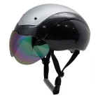 porcelana ASTM costumbre aprobada la protección de velocidad en pista corta de patinaje aerodinámico casco con cubierta superior PC AU-L002 fabricante