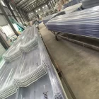 China Transparent Clear Flat and Corrugated Fiberglass Reinforced Plastic GRP FRP Roofing Sheet For Sale manufacturer