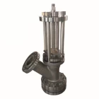 China 6 '' * 4 '' ASTM A351 CF3 300LB RF griff rad + kegelrad betrieben y typ tank bodenventil Hersteller