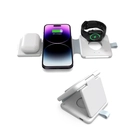 China Low Price Compact Foldable 15W Magnetic Wireless Charger Pad With Apple Watch Nightstand Mode And LED Charging Indicator Night Light (MH-Q590) manufacturer