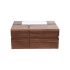 Chine Boîte de tissus en gros Conception de texture croisée Ornement en bois Boîte de serviette de serviette de tissus fabricant
