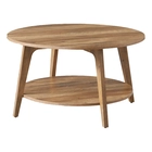 China Großhandel runder Couchtisch, 2 Tier -Couchtisch mit Lagerung Hersteller