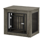 China Custom Dog Crate Furniture, Iron-Wood Fusion Dog cage, Indoor Dog Kennels, Side End Table manufacturer