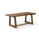 Chine Grande table à manger rustique en bois massif rectangulaire à rectangulaire table de cuisine ménage fabricant