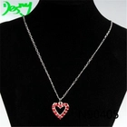 الصين $1 cheap red crystal silver gold hearts pendant necklace N90405 الصانع