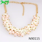 الصين 2014 indian pink world imitation faux pearl jewelry set N90115 الصانع