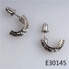 الصين 925 sterling silver crystal stud horn earrings designs E30145 الصانع