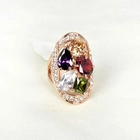 China Classic best-selling fashion high-end atmospheric plating 18k gold set finger rings for women manufacturer