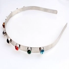 الصين Custom yoga color crystal indian metal gold hair headband H50020 الصانع